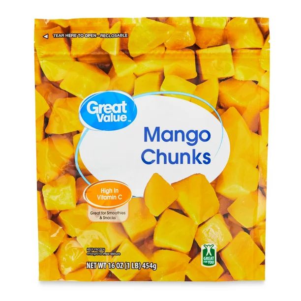 Great Value Mango Chunks, Frozen, 16 oz - Walmart.com | Walmart (US)