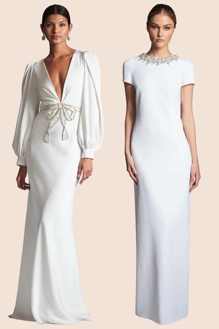 Contemporary chic bridal gowns.

#fallwedding #whitedress #whitemaxidresses #weddingdresses #bridetobe

#LTKwedding #LTKSeasonal #LTKstyletip