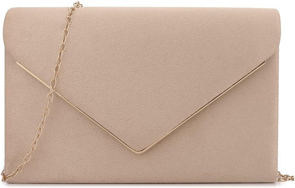 BBjinronjy Clutch Purse for Women Evening Bags Handbags for Wedding Party Cocktail Prom Faux Sued... | Amazon (US)