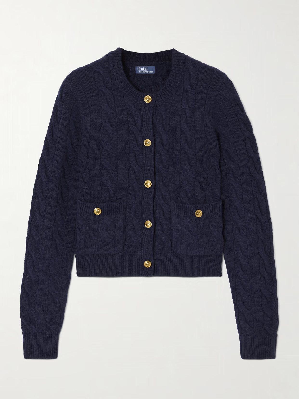 Polo Ralph Lauren - Cable-knit Wool And Cashmere-blend Cardigan - Blue | NET-A-PORTER (US)