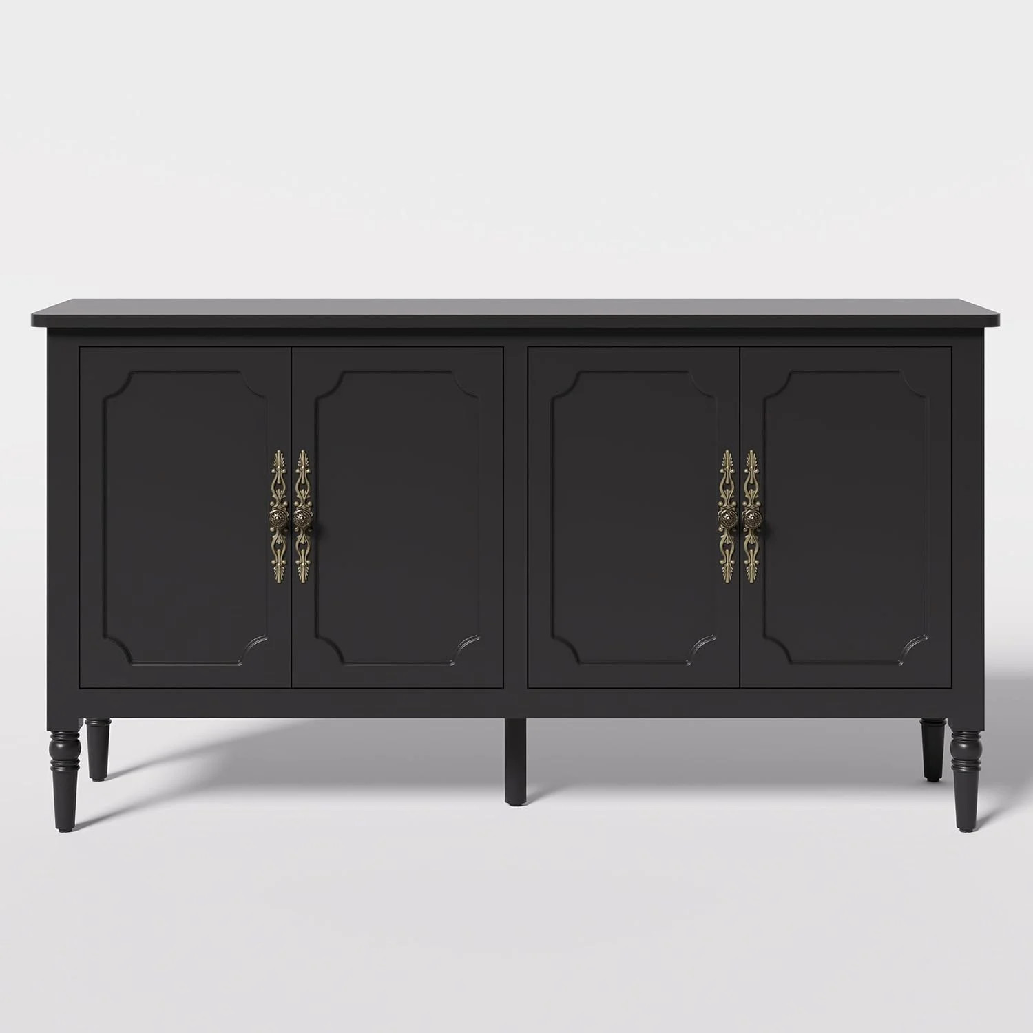 Superjoe Console Cabinet, 58'' Mid Century Modern Pantry Cabinet, Wood Buffet Cabinet, Media Cabi... | Walmart (US)