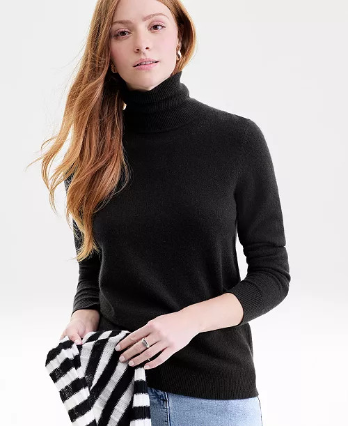 Women's 100% Cashmere Turtleneck Sweater, Macy's Exclusive | Macy's