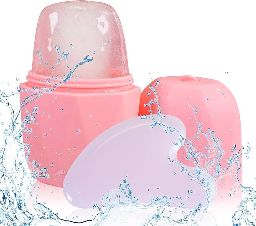 Joyeee Ice Face Roller and Gua Sha Set, Face Massage Eye Facial Beauty Skin Care Tools Apply Ice ... | Amazon (UK)
