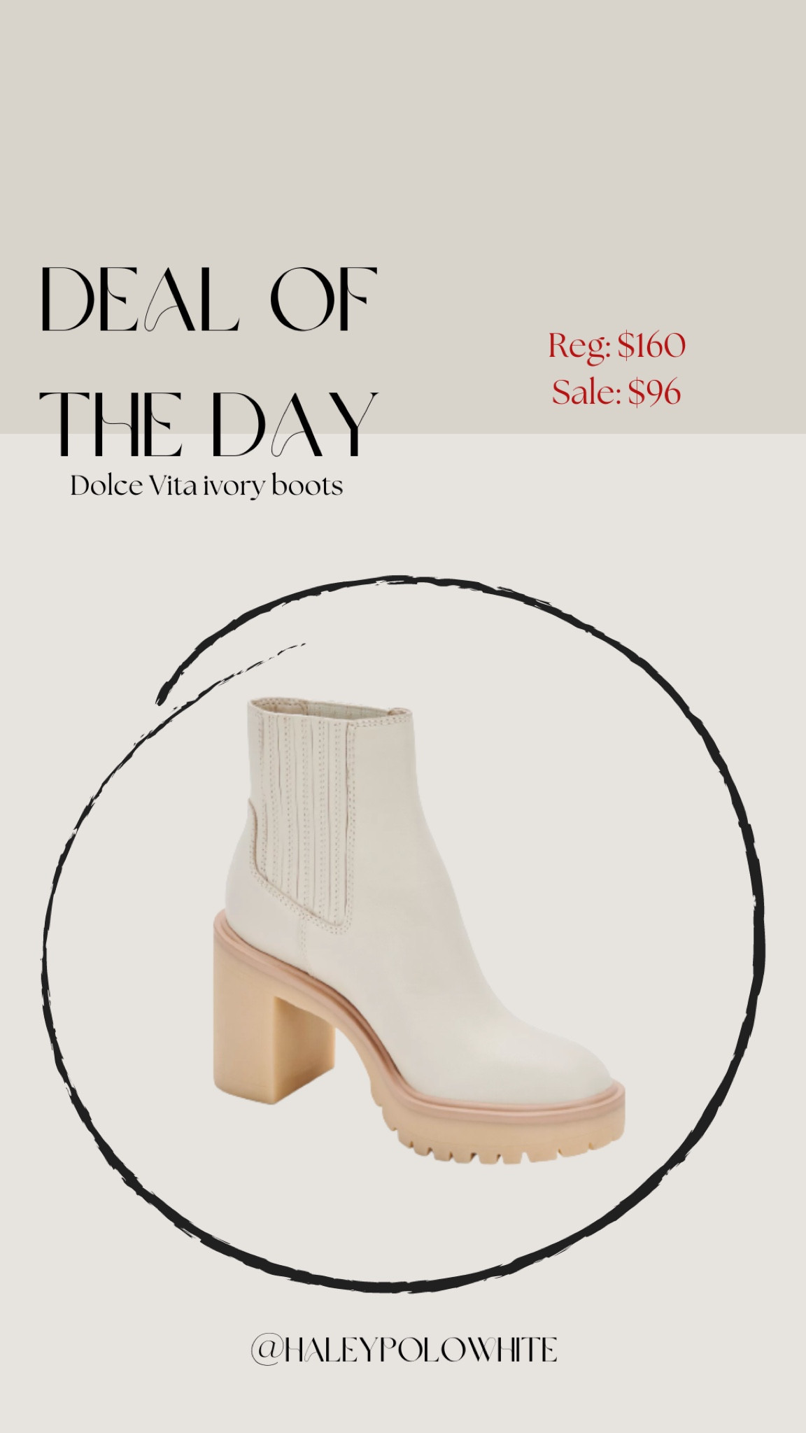 Ivory boots on major sale!

#LTKSeasonal #LTKCyberweek #LTKHoliday