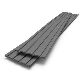 GearWall 12 in. H x 96 in. W Slatwall Kit in Smoke (2-Pack) | The Home Depot