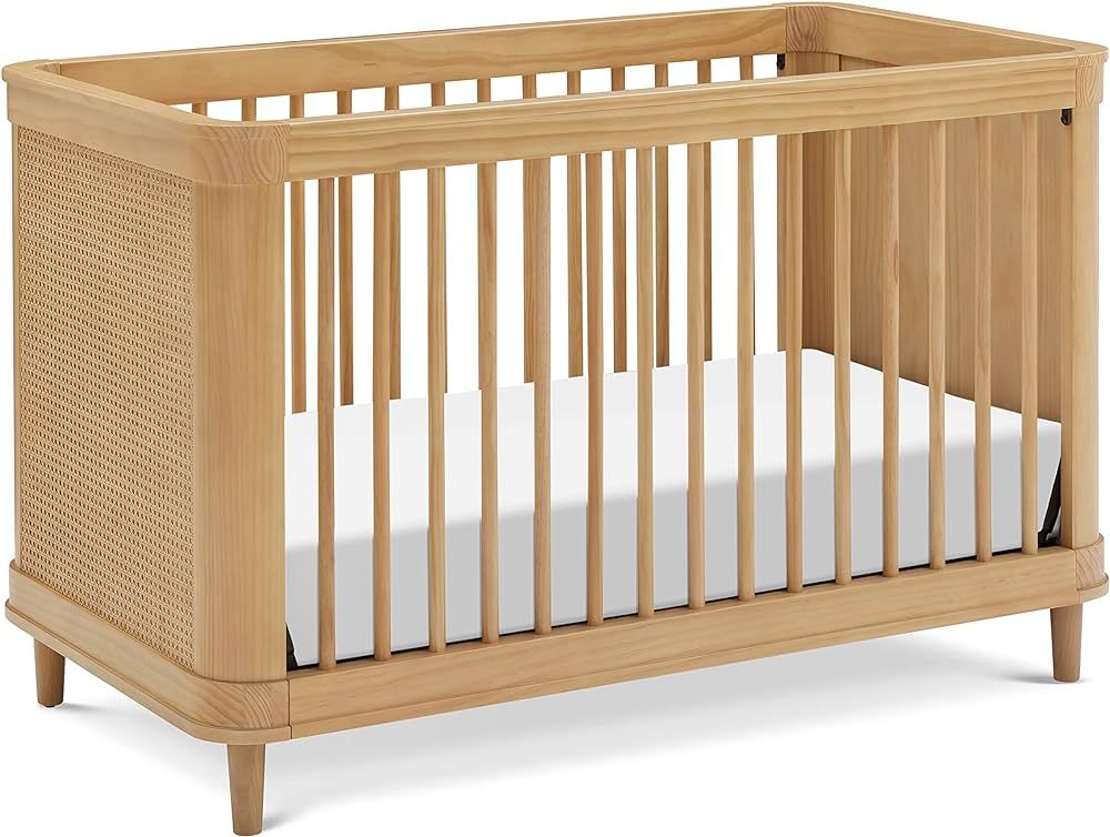 NAMESAKE Marin with Cane 3-in-1 Convertible Crib in Honey and Honey Cane, Greenguard Gold Certifi... | Amazon (US)