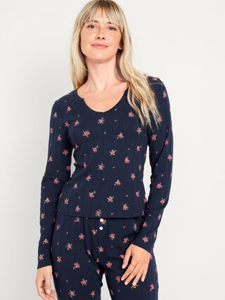Pointelle Knit Pajama Top for Women | Old Navy (CA)