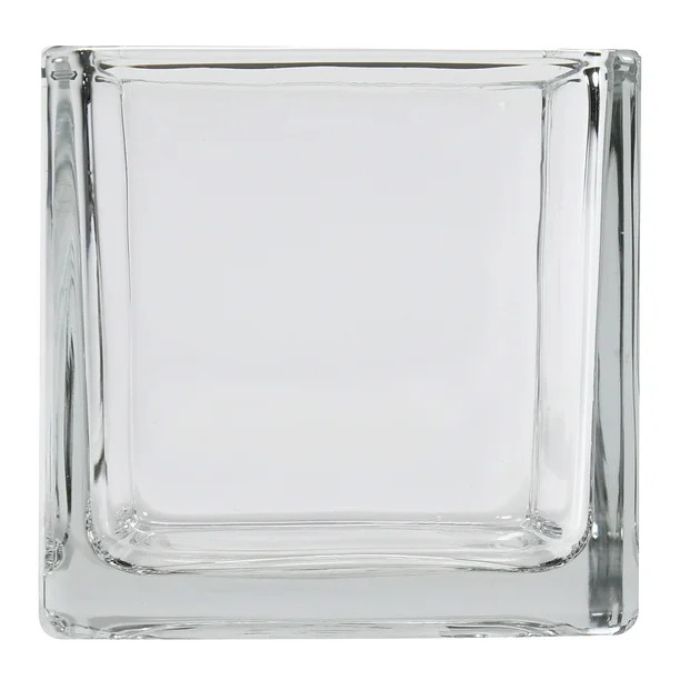 Better Homes & Gardens Glass Square 4" Square Candle Holder - Walmart.com | Walmart (US)