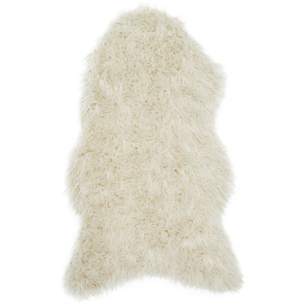 Alexander Home Rustic Faux Fur Shag Area Rug | Bed Bath & Beyond