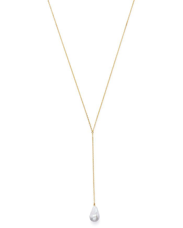 Baroque Pearl Y Necklace in 14K Yellow Gold, 26" - 100% Exclusive | Bloomingdale's (US)
