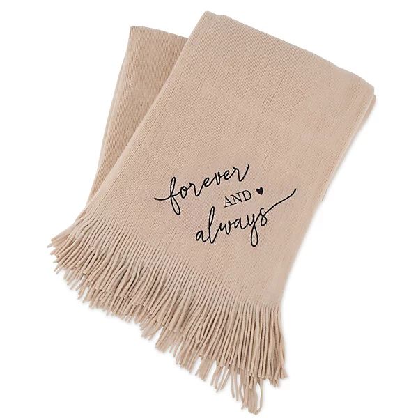 Tan Forever and Always Embroidered Throw | Things Remembered