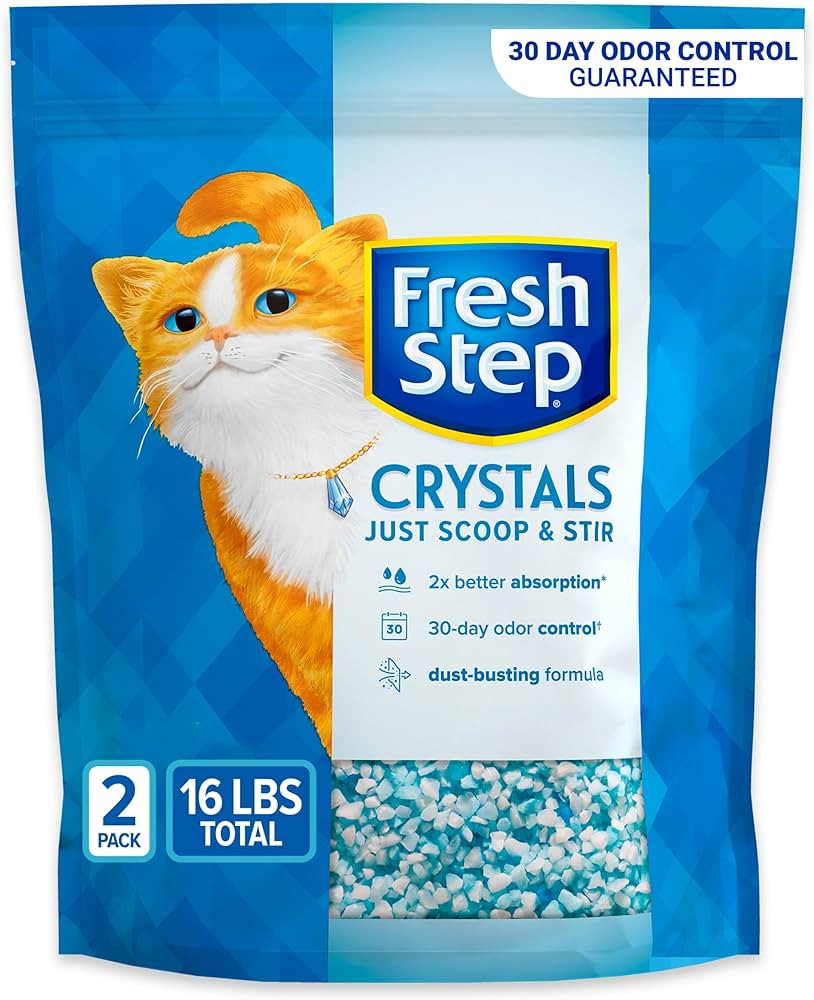 Fresh Step Crystals, Premium Cat Litter, Scented, 8 Pounds, Pack of 2 (Package May Vary) | Amazon (US)