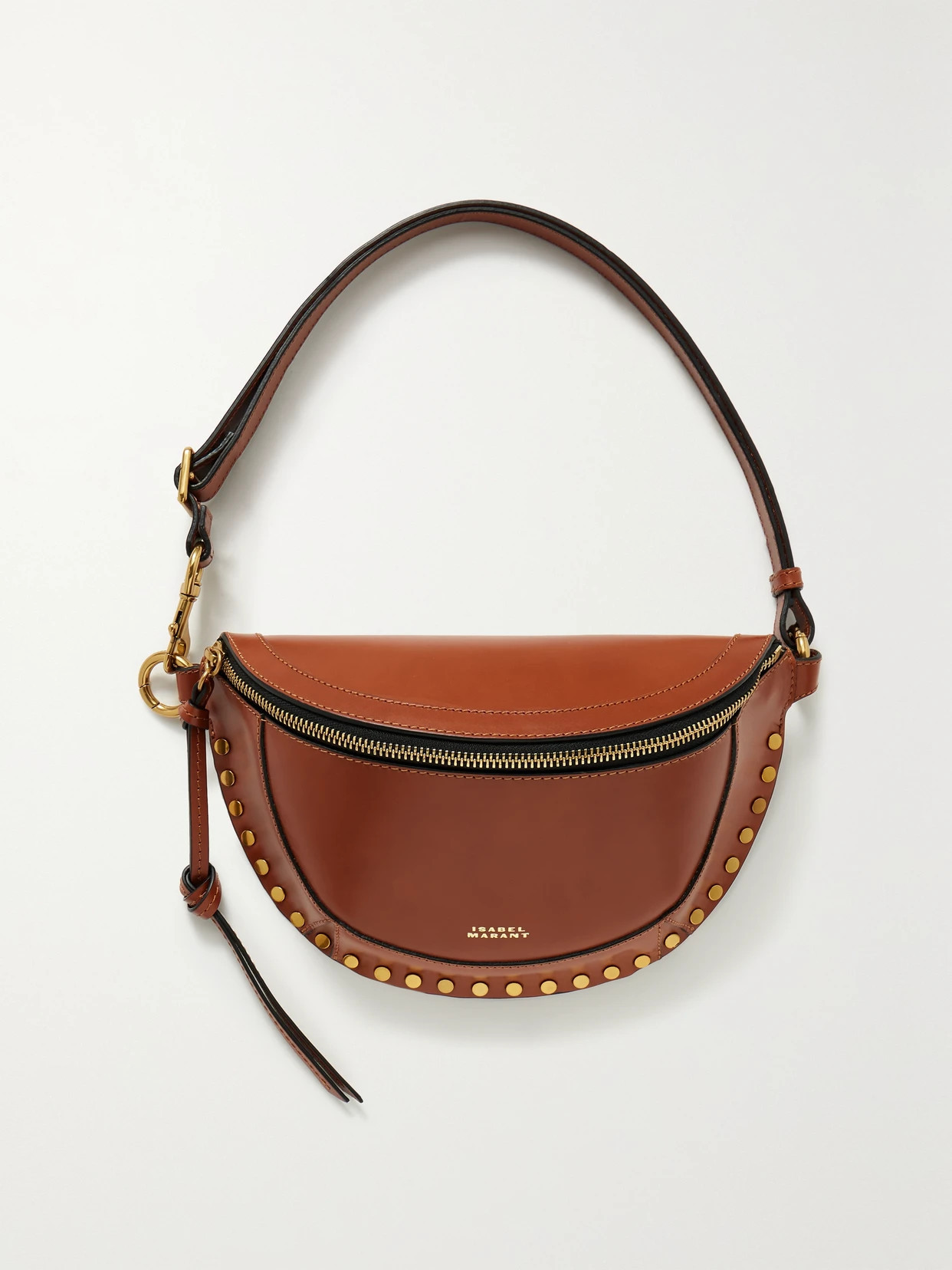 Isabel Marant - Skano Studded Leather Belt Bag - Brown | NET-A-PORTER (UK & EU)