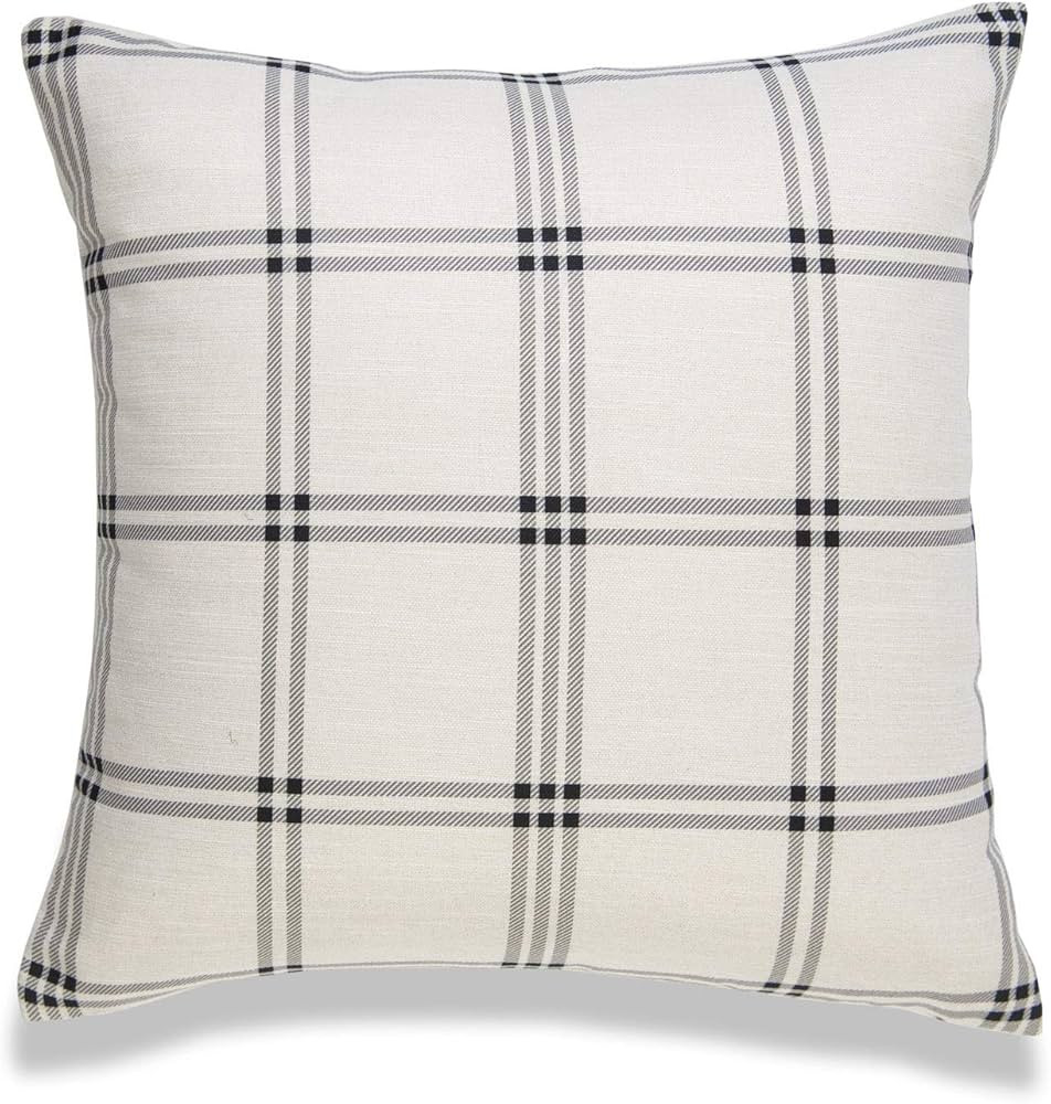 Hofdeco Modern Boho Decorative Throw Pillow Cover for Couch, Sofa, Bed, Plaid, 20"x20" | Amazon (US)