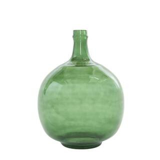 Storied Home Transparent Green Decorative Glass Bottle DF1801 - The Home Depot | The Home Depot