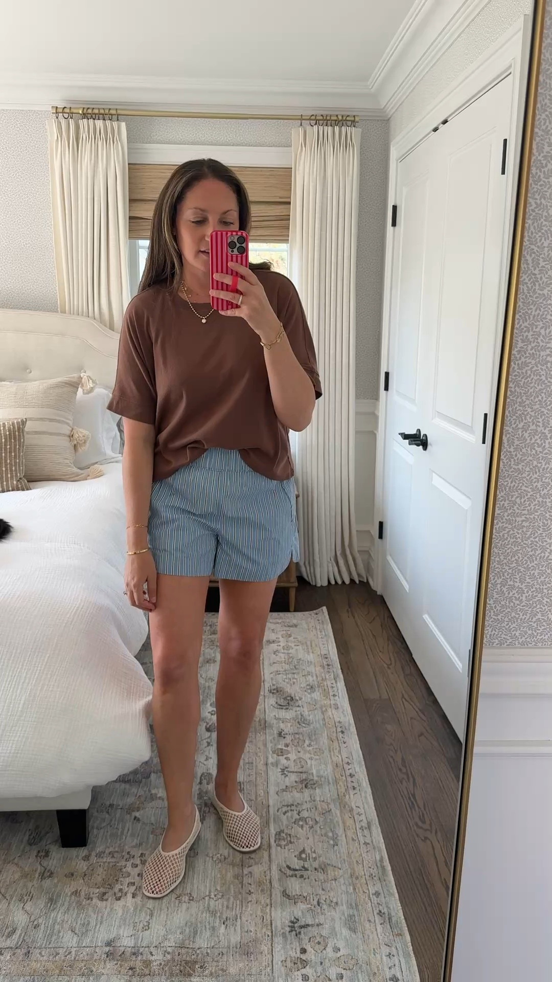 Today’s OOTD is such a good one and definitely something that I’ll be repeating for summer! 

These @Quince shorts are so cute (true to size) and come in a ton of colors. Paired with an Amazon tee and these comfy crochet ballet flats from @Target! 

#LTKSeasonal #LTKootd #LTKdayinmylife