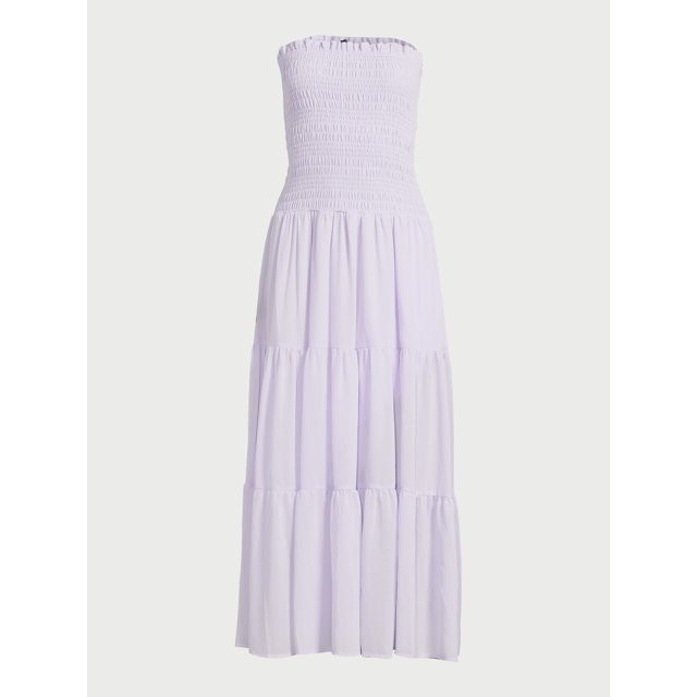 Scoop Women's Smocked Strapless Maxi Dress, Sizes XS-XXL | Walmart (US)