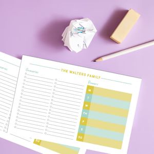Personalized Meal Planner/Grocery Notepad | Joy Creative Shop