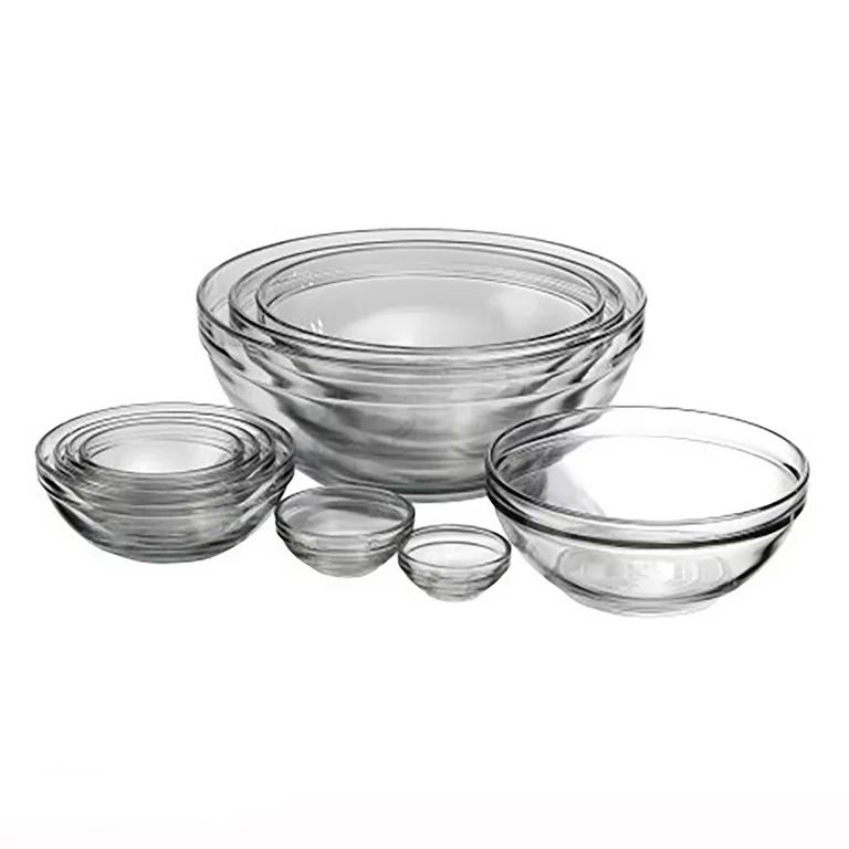 Mainstays Glass Mixing Bowls, 10 Piece Set | Walmart (US)