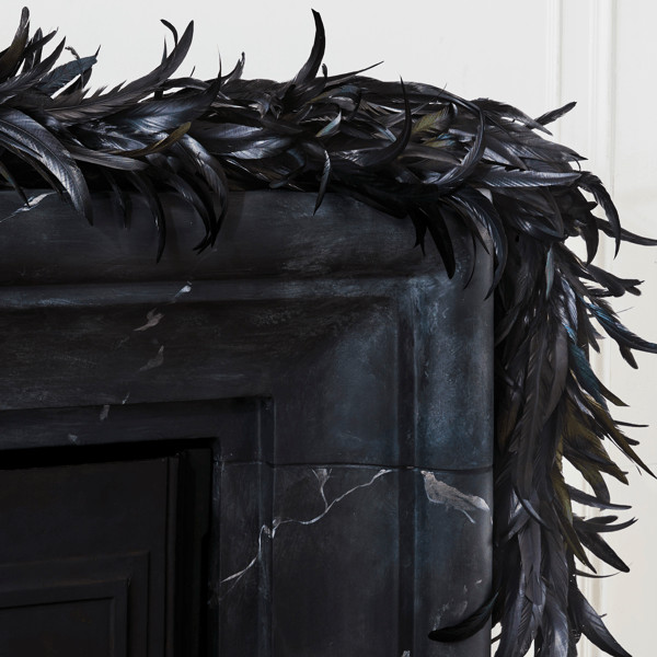 Black Feather Garland | Z Gallerie