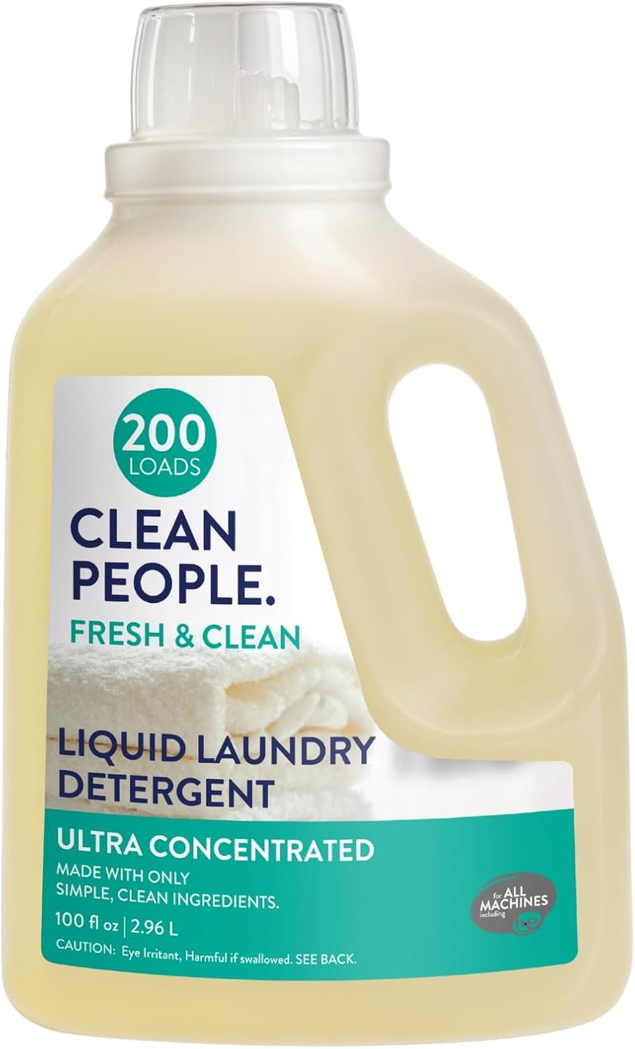 The Clean People Liquid Laundry Detergent - Recyclable Packaging, Stain Fighting - Ultra Concentrated, Laundry Soap - Fresh Scent, 200 Loads | Amazon (US)