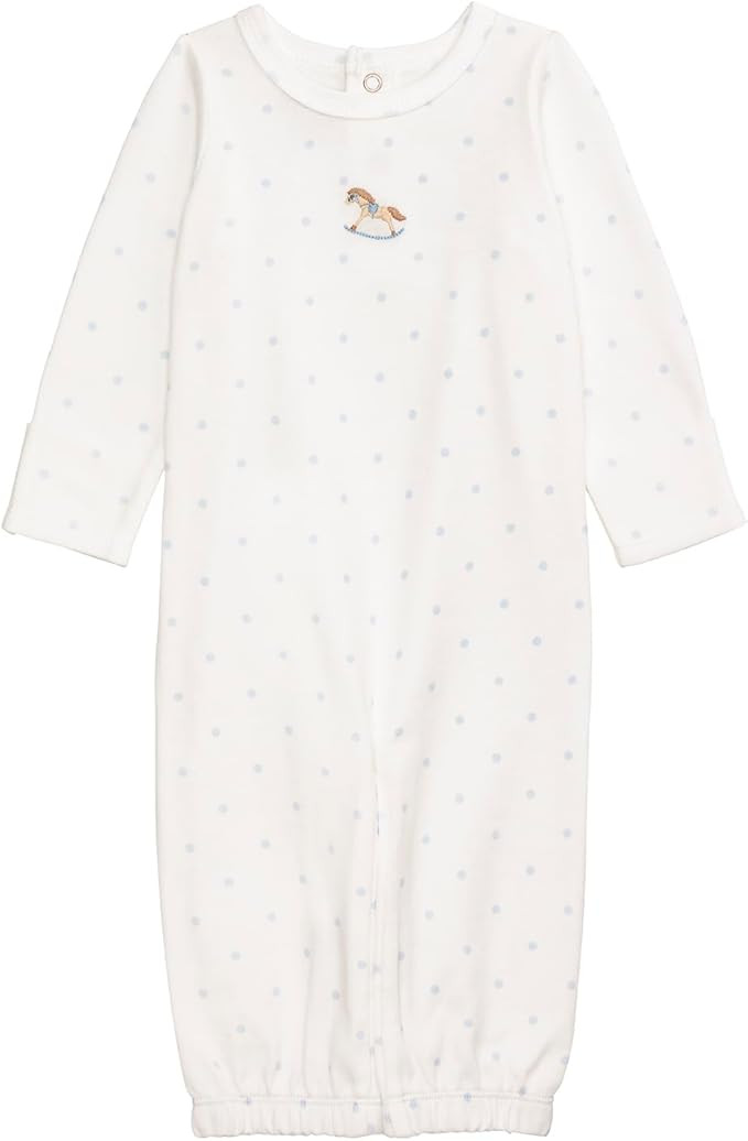 Mud Pie Baby Boy Polka Dot Rocking Horse Gown | Amazon (US)