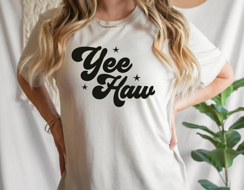 Yeehaw t-shirt, Country Concert t-shirt, Tshirt gift for her, bachelorette party tshirts | Etsy (US)
