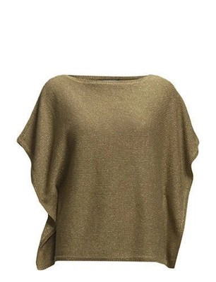 $130 NWT Ralph Lauren Gold Metallic Holiday Sweater Pullover Poncho Blouse Top M | eBay US