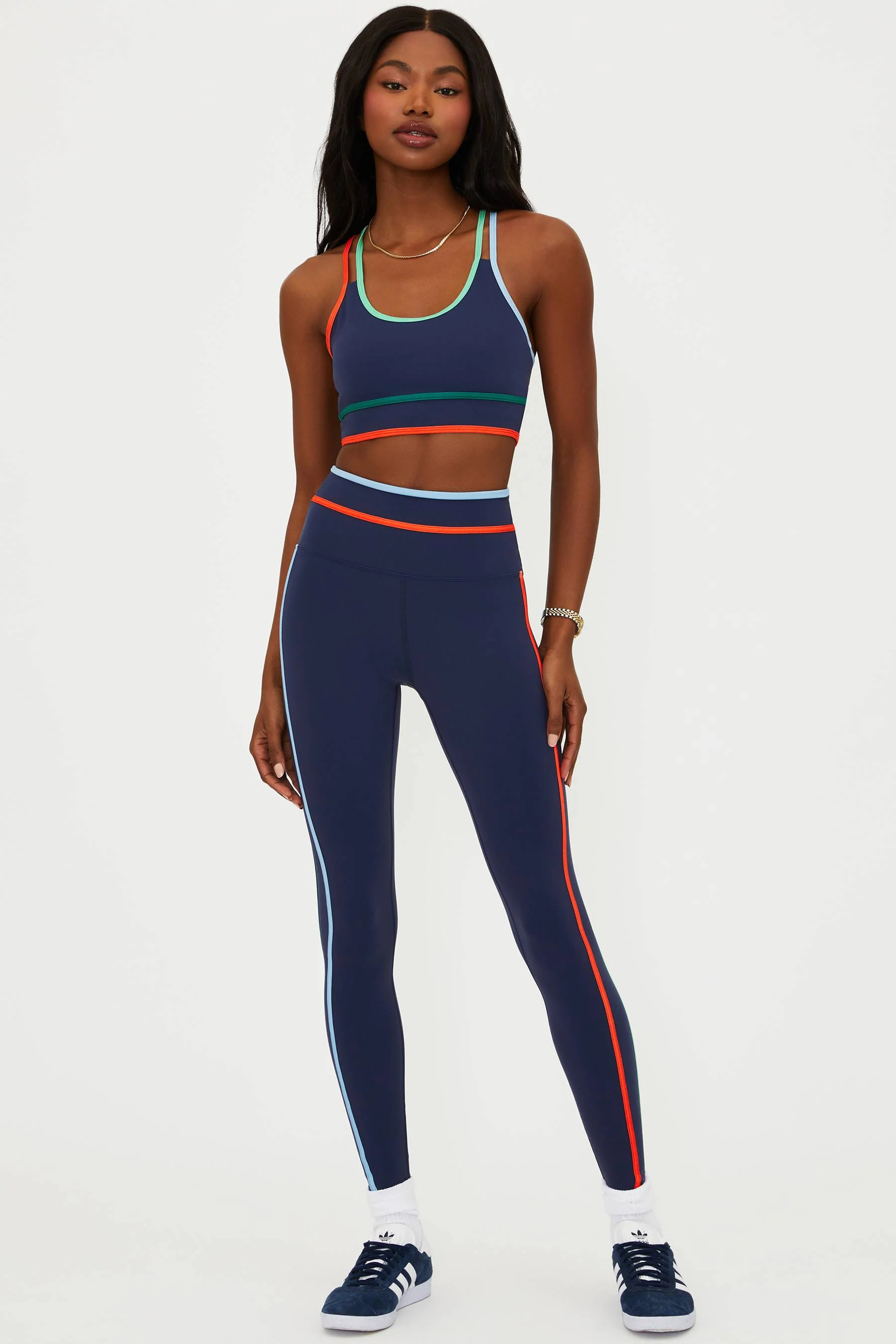 Solara Legging Cape Cod Colorblock | Navy Active Legging | Beach Riot | Beach Riot