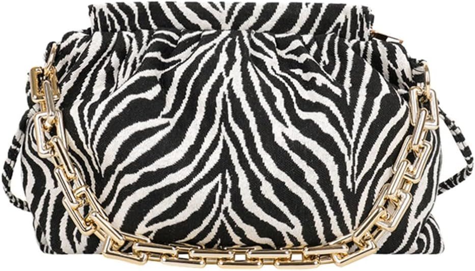 GALPADA Zebra Print Shoulder Bag Bag Shoulder Purse Clutch Purse Storage Bag | Amazon (US)
