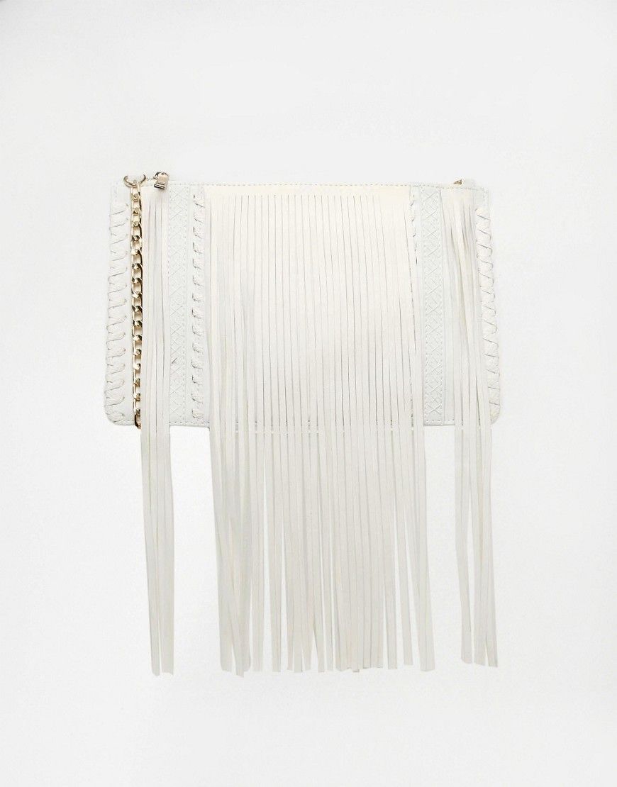 River Island Fringed And Whipstitch Clutch Bag | ASOS UK