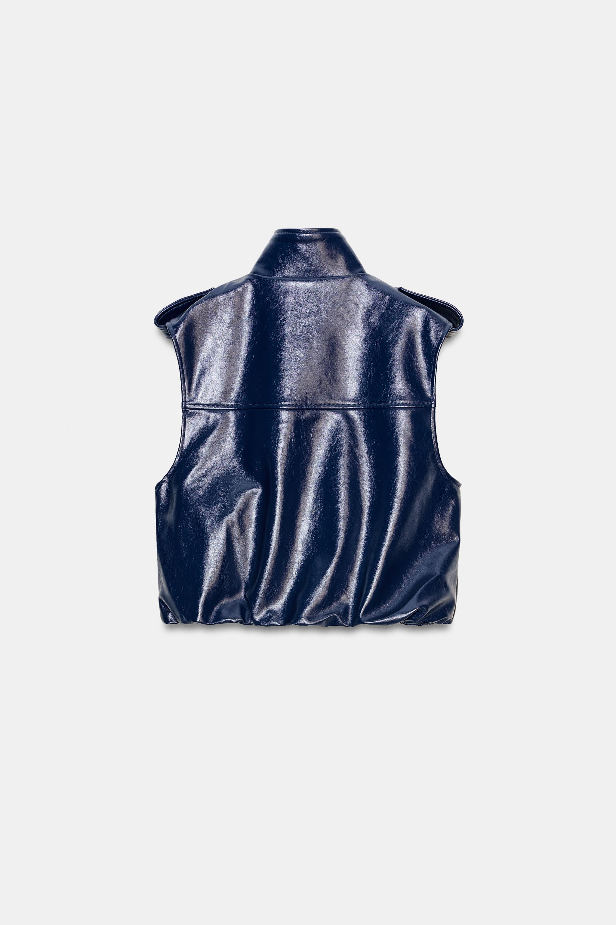 FAUX LEATHER VEST WITH LOOPS | Zara US