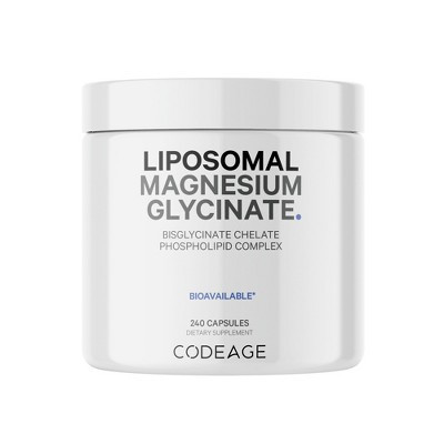 Codeage Liposomal Magnesium Glycinate Supplement, Chelated, Mineral Capsules - 240 ct | Target