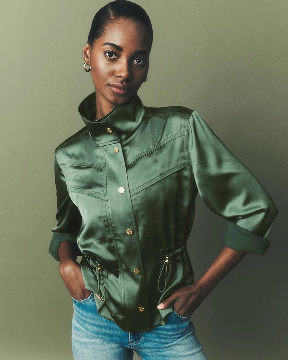 Satin Utility Anorak Jacket | White House Black Market