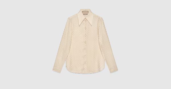 GG silk crepe shirt | Gucci (US)