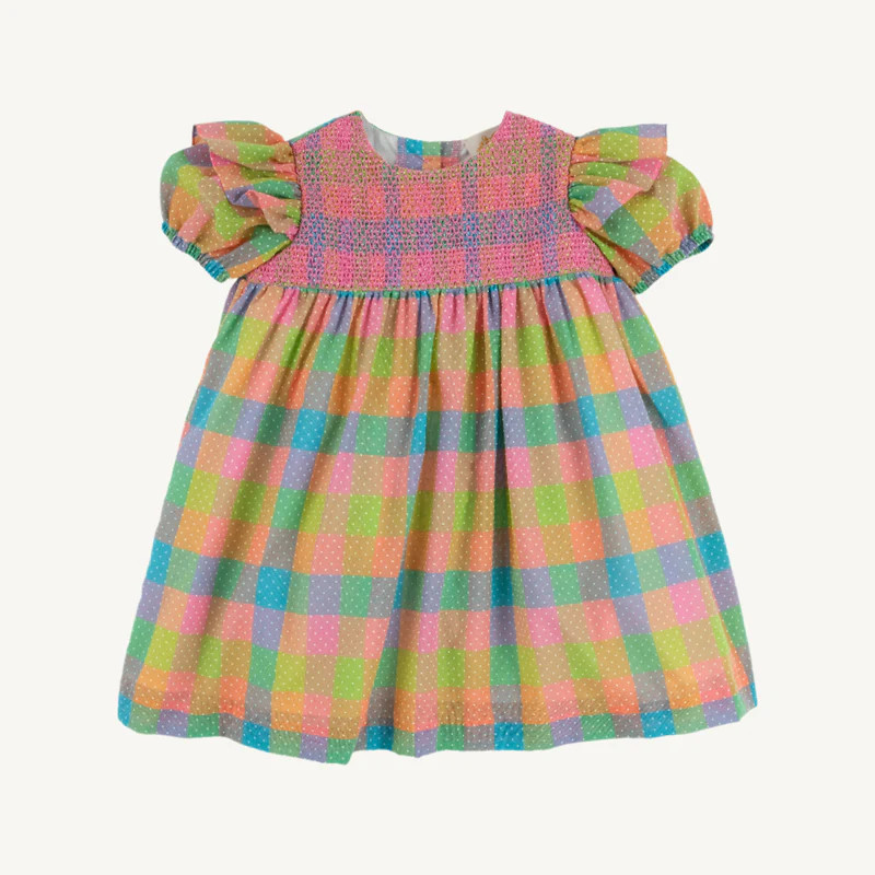 Daphne Dress - Ecton Park Plaid with Hamptons Hot Pink | The Beaufort Bonnet Company