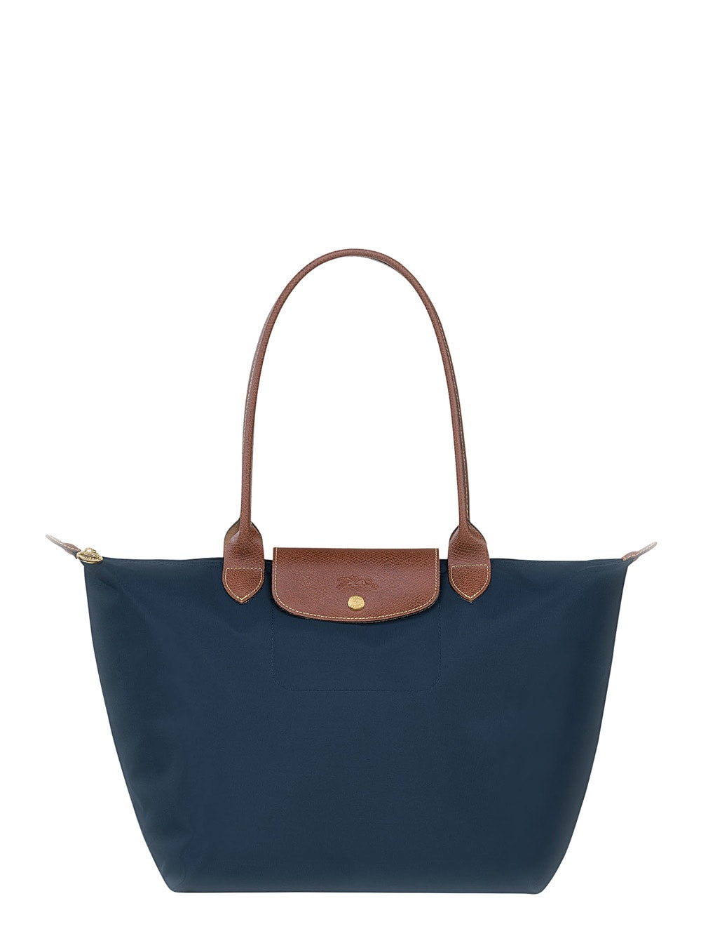 Longchamp le Pliage Original Blue Shoulder Bag With Embossed Logo In Canvas Woman | Italist.com US