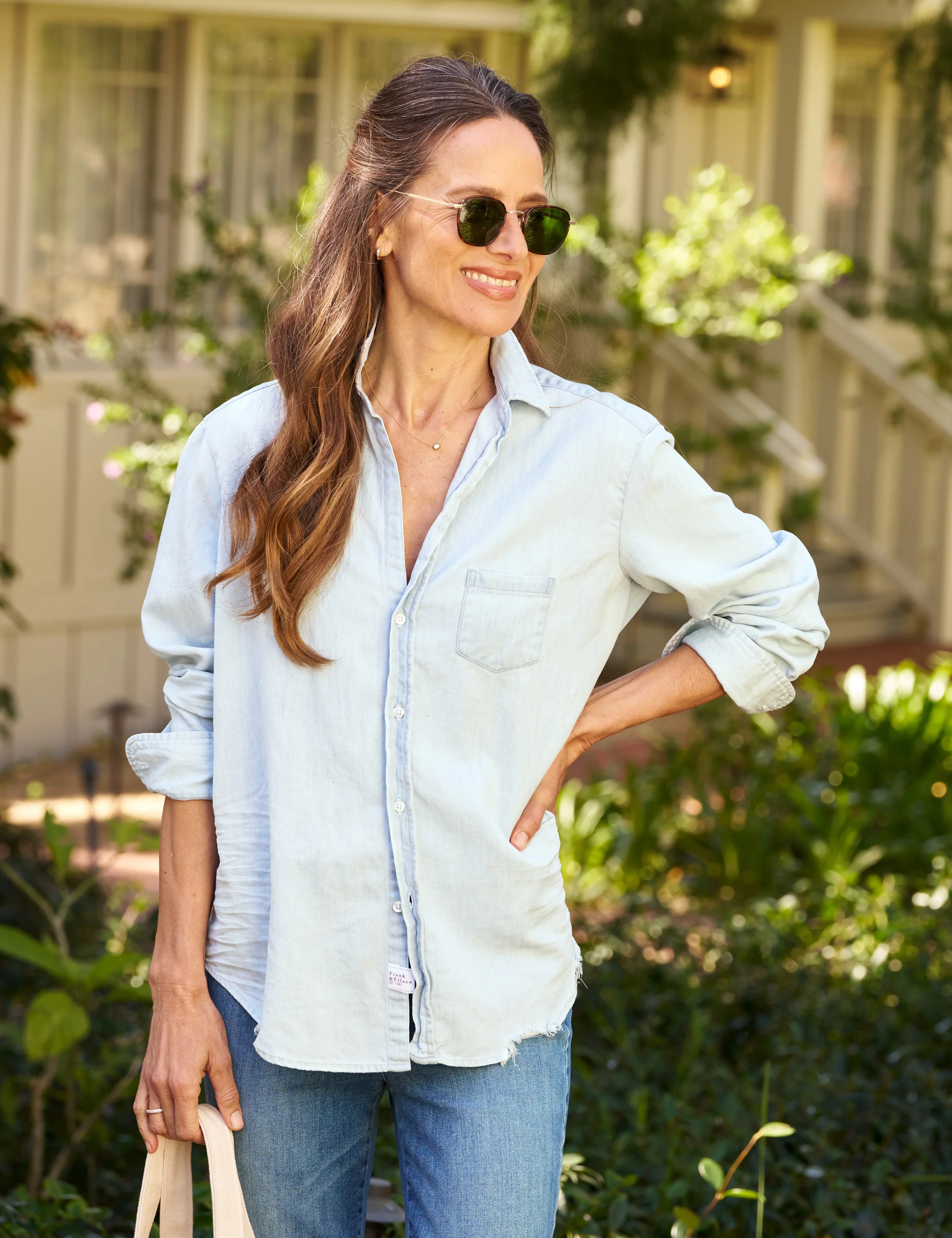 EILEEN Classic Blue Tattered Wash, Famous Denim | Frank & Eileen