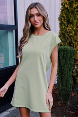 Call It A Day Mini T-Shirt Dress, Pale Olive | North & Main Clothing Company