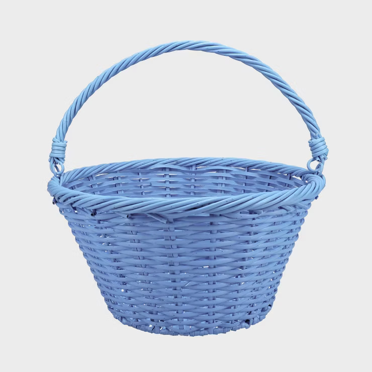 12" Round Plastic Willow Decorative Easter Basket - Spritz™ | Target