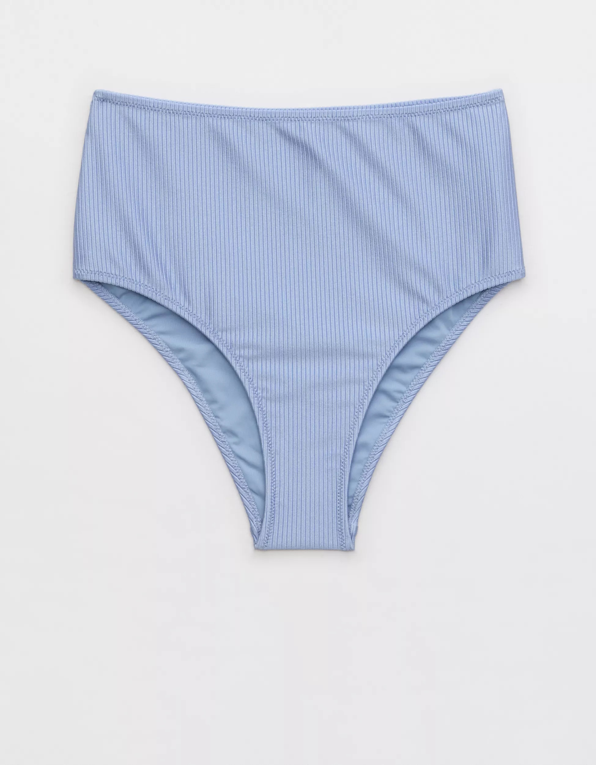 Aerie Shine Rib High Waisted Cheeky Bikini Bottom | Aerie