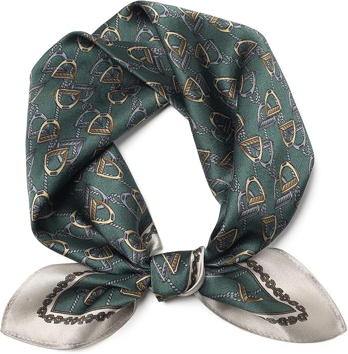 100% Mulberry Silk Scarf 21 "x 21" Square - Neck Scarf - Women Men Small Square Pocket Scarf - Wi... | Amazon (US)