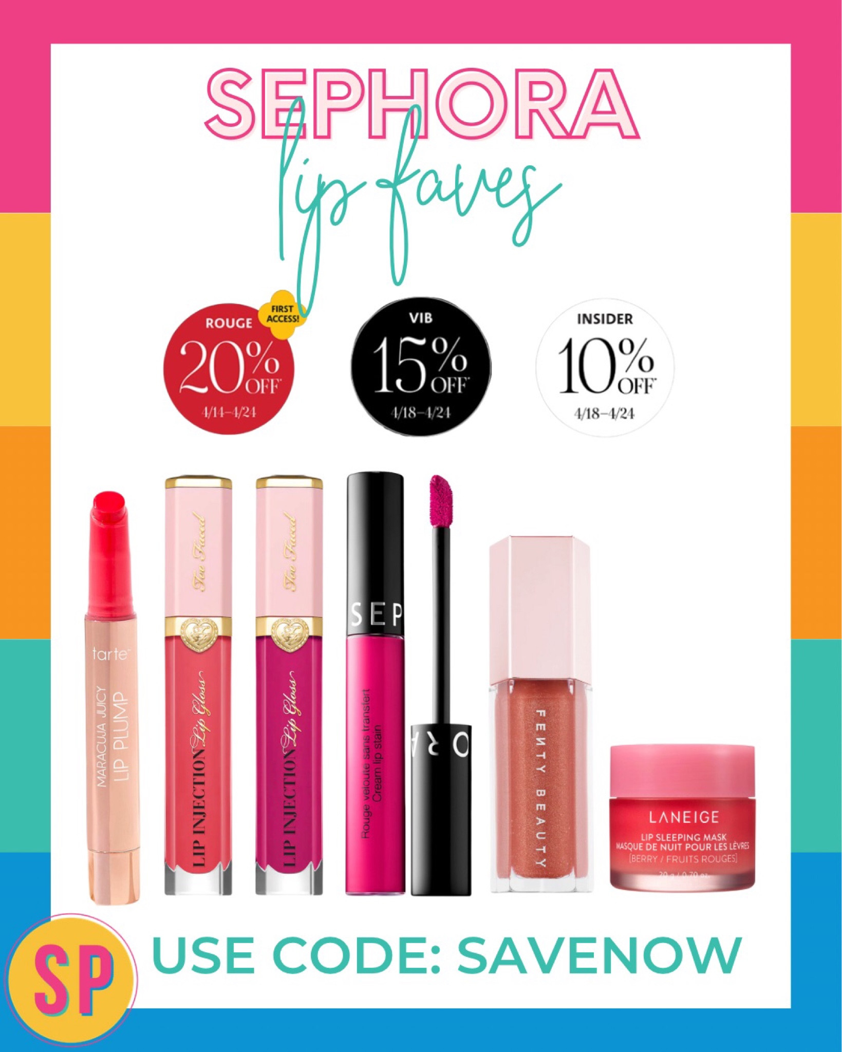 Sephora, Sephora savings event, spring sale, beauty favs, liquid lip, lip stain, Sephora collection, matte liquid lipstick, Fenty, Fenty beauty, lip mask, lip sleeping mask, Laneige, Too Faced, Lip gloss, Maracuja Juicy, Tarte, Tarte Cosmetics, Lip plumper

#LTKcurves #LTKbeauty #LTKsalealert