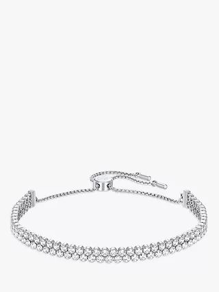 Swarovski Subtle Double Crystal Bracelet, Silver | John Lewis UK