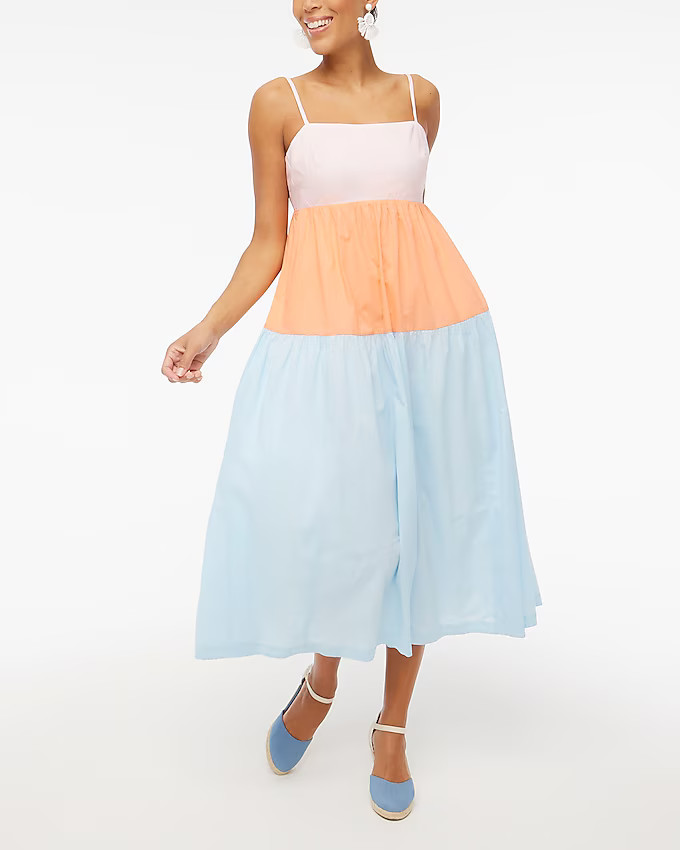 Colorblock tie-back dress | J.Crew Factory