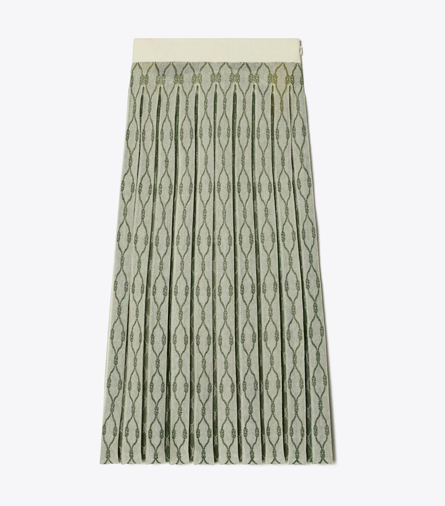 BOX PLEATED JACQUARD SKIRT | Tory Burch (US)