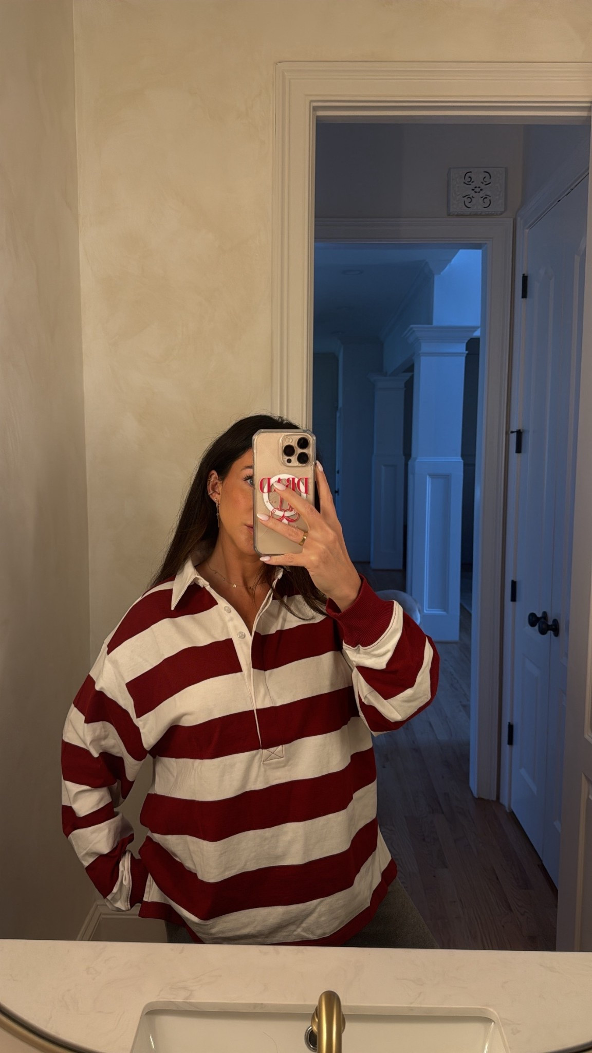 25% off friends and family sale- wearing a medium in this rugby shirt! 

#LTKootd #LTKgrwm