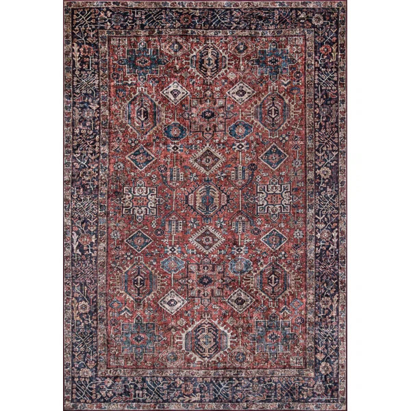 Emelia Oriental Area Rug in Rust | Wayfair North America