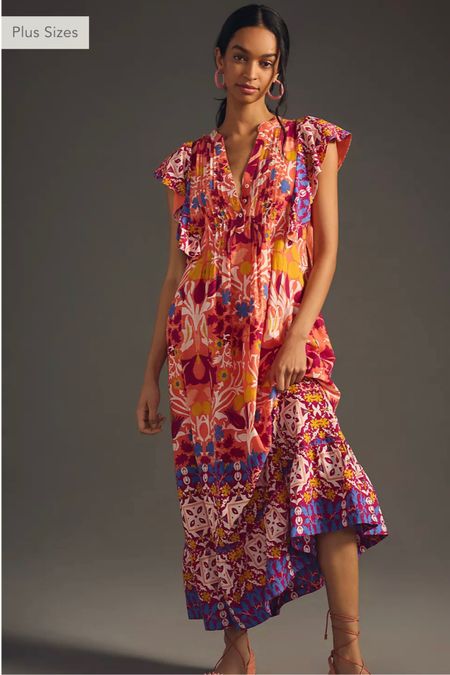 This colorful maxi dress is one of a kind!

Plus size vacation dress, plus size tropical dress, orange and red dress, tropical maxi dress, house dress, summer dress

#LTKcurves #LTKFind