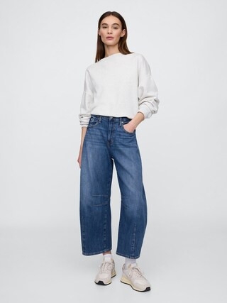 Mid Rise Horseshoe Crop Jeans | Gap Factory